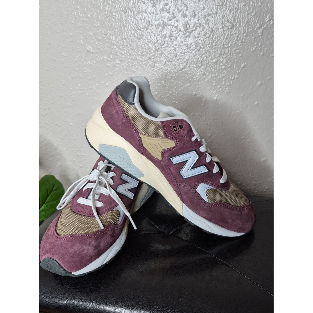 New Balance 580 Suede Sneakers Casual Walking Shoes Purple Tan‎ Size 8.5